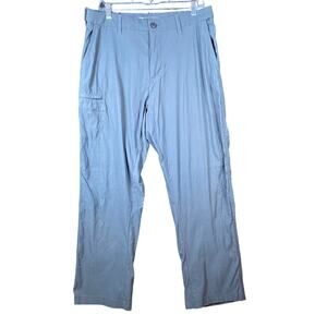 LB Tech Mens Pants Gray Blue Cargo Classic Fit Hiking Outdoors Stretch 34x30